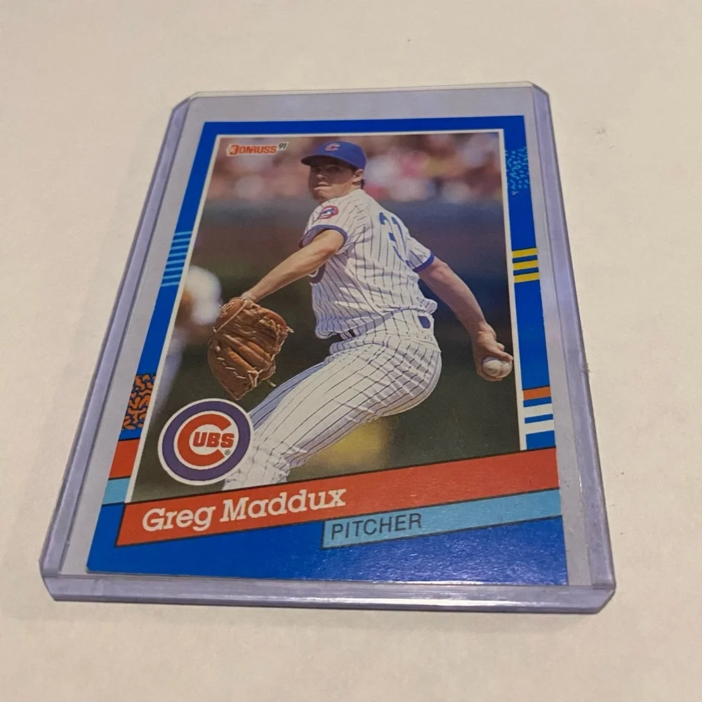 Greg Maddux Error 1991 Donruss Baseball Card # 374 No Dot after (inc) Vintage